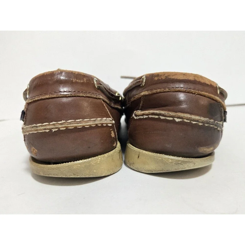 Sebago Loafers Mens 11.5 Shoes Dockside Boat Waxed Brown Leather